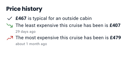cruise critic price history