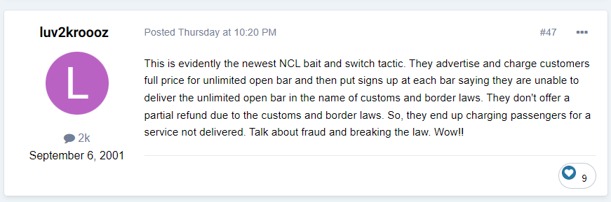 “So, they end up charging passengers for a service not delivered. Talk about fraud and breaking the law. Wow!!”