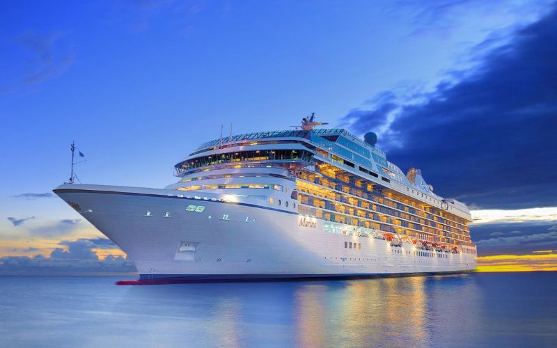 Oceania Marina cruise ship sailing on the ocean