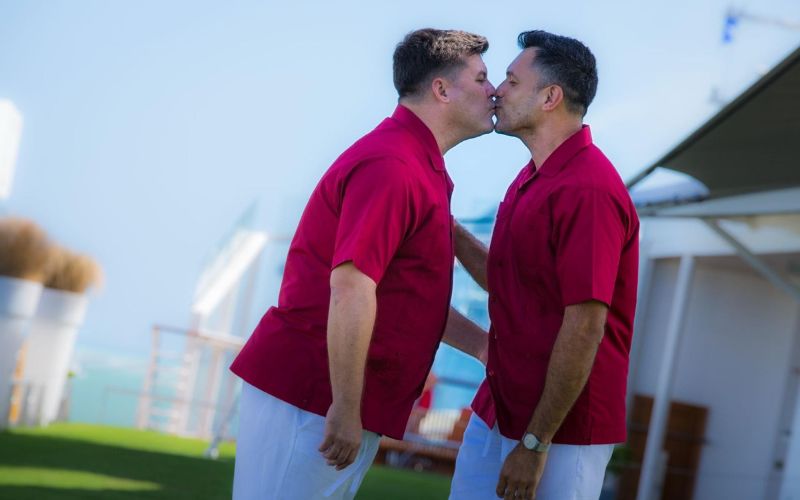 same sex wedding on a Celebrity cruise ship