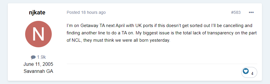 “if this doesn’t get sorted out I’ll be cancelling and finding another line to do a TA on”