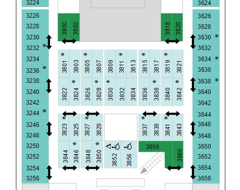 Interconnecting rooms on deck plan