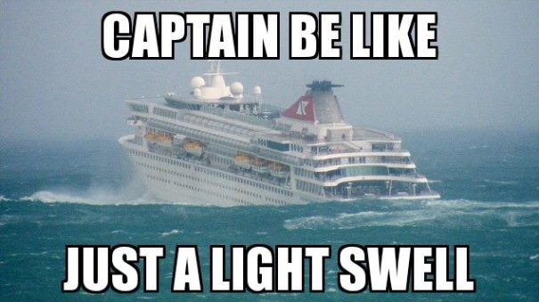 just a light swell cruise ship meme