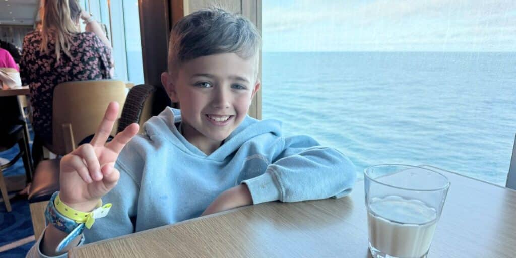 my son on a cruise