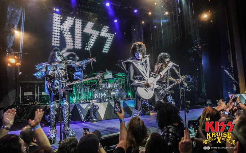 the Kiss band performing on stage