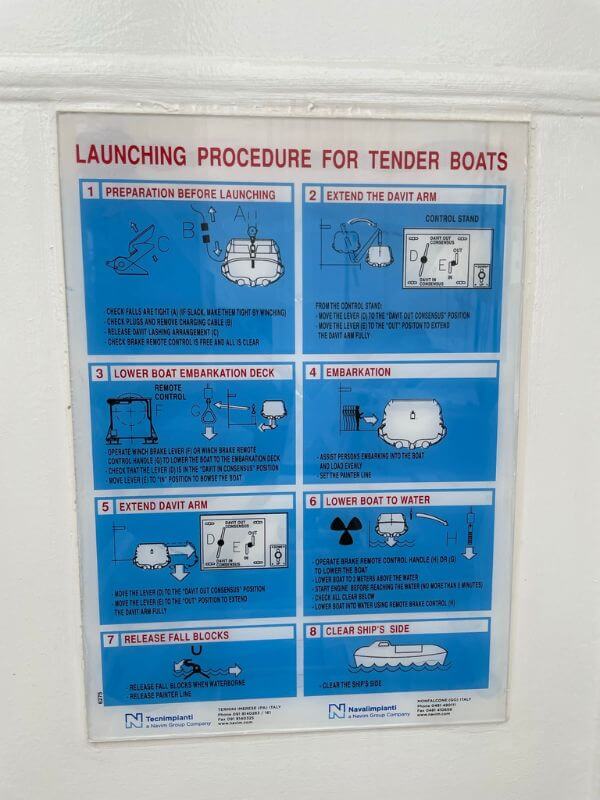 launching procedure for tender boats
