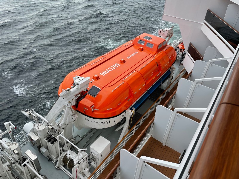 Lifeboat on MSC Virtuosa