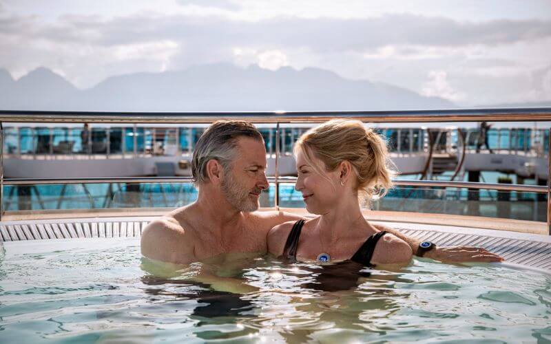 man and woman on the pool