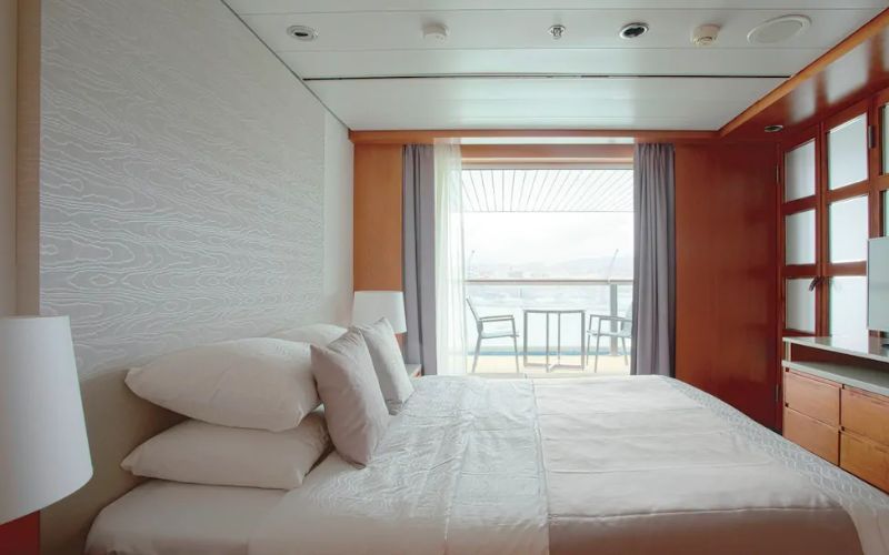 A balcony cabin