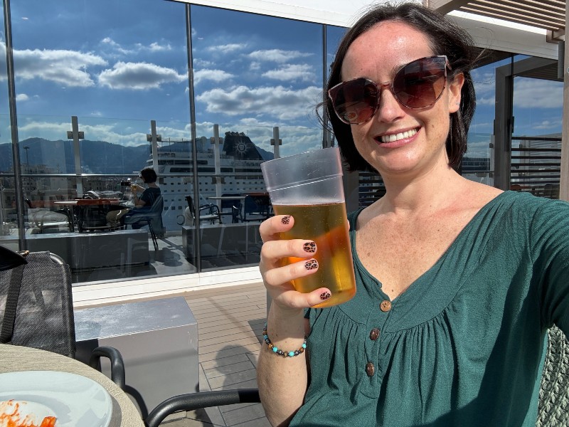 Me with a beer on my Costa Cruise