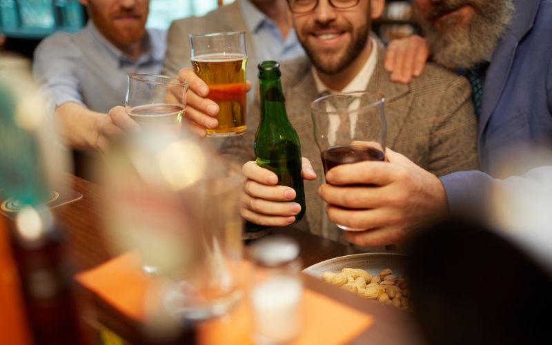 men drinking