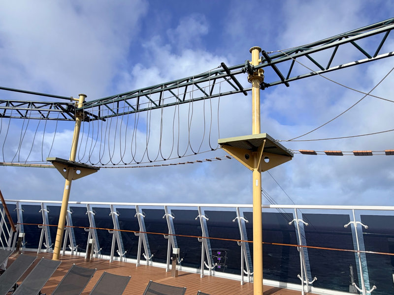 High ropes course on MSC Virtuosa