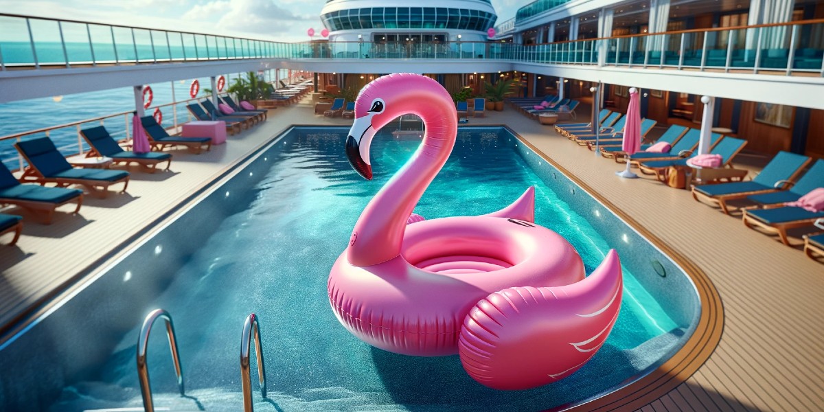 pink flamingo on a cruise