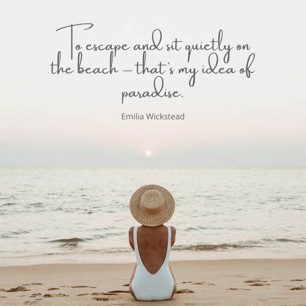 Quotes about the paradise of sitting on the beach