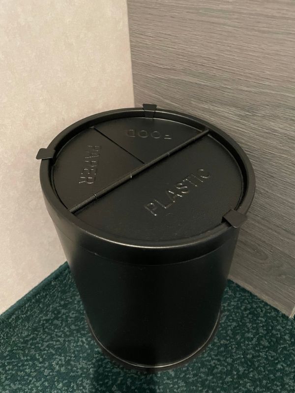 recycling bin on cruise ship