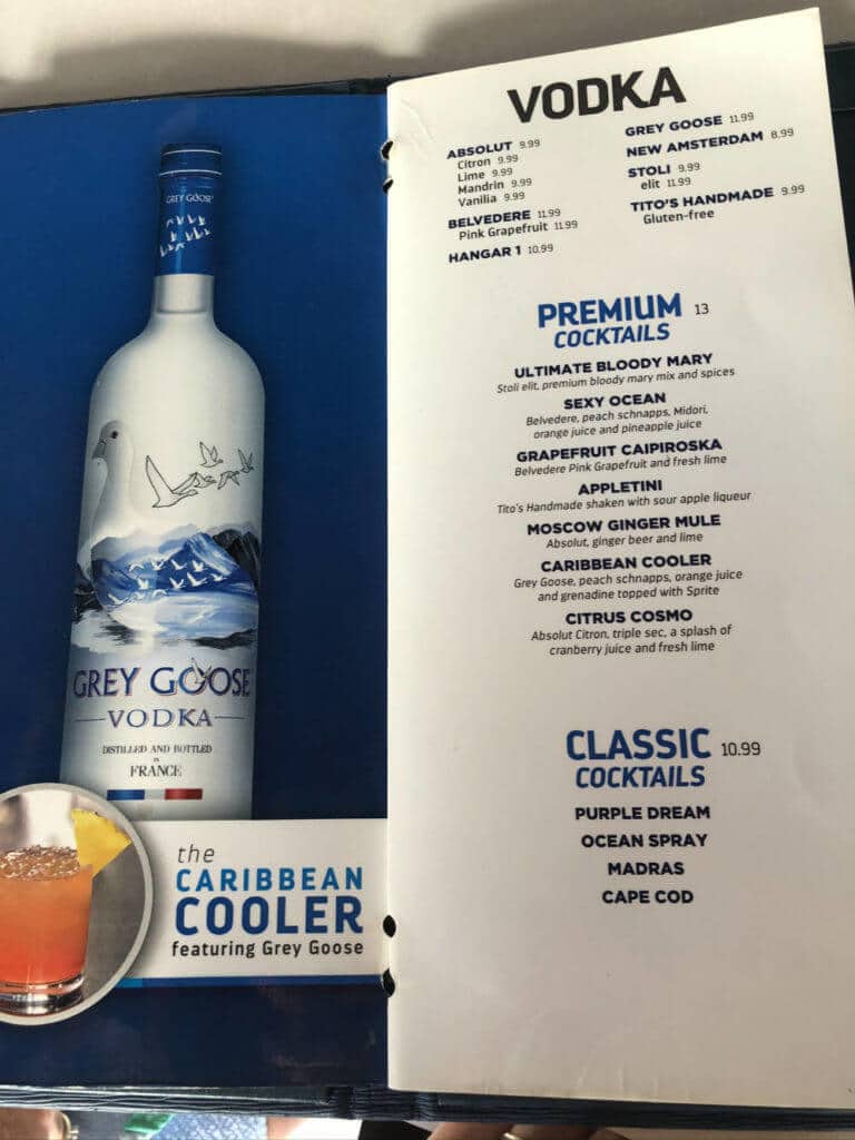 Royal Caribbean Drinks Menus with Prices (Real Photos)