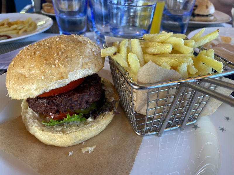 Secret veggie burger on Fred. Olsen Cruise Lines