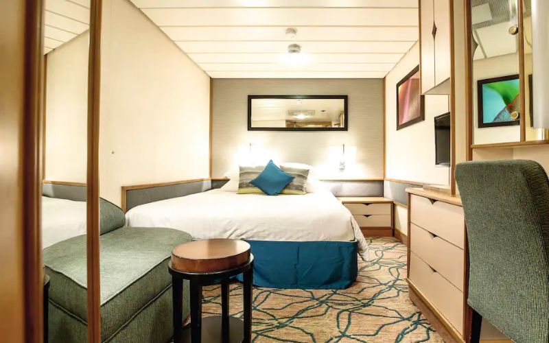 A single bed inside a room