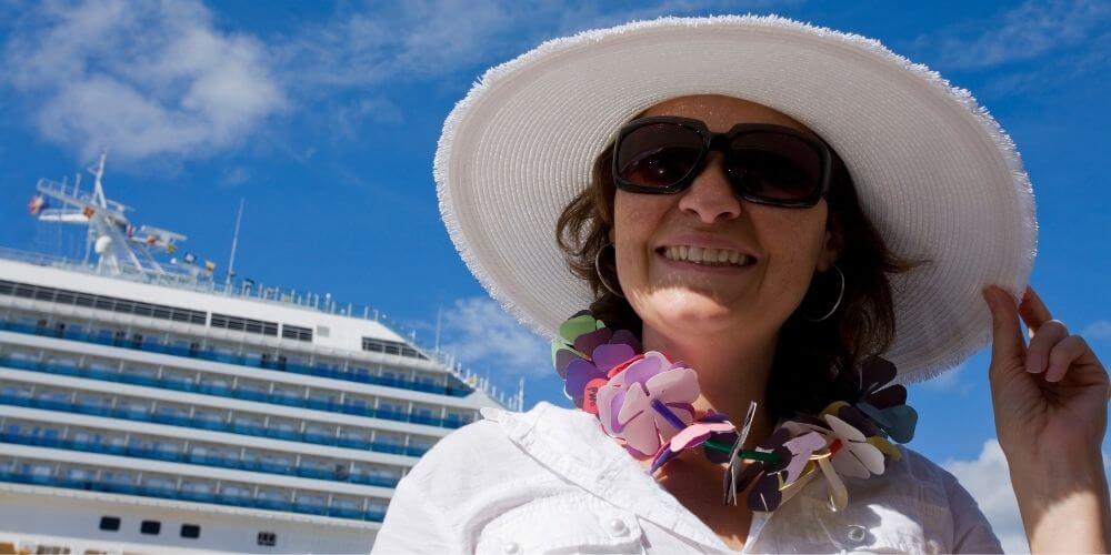 single woman over 50 on cruise ship
