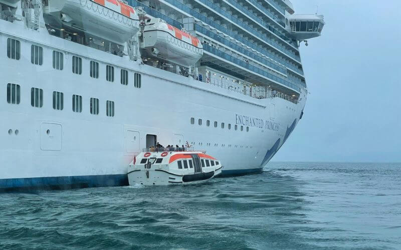 tender boat on Enchanted Princess