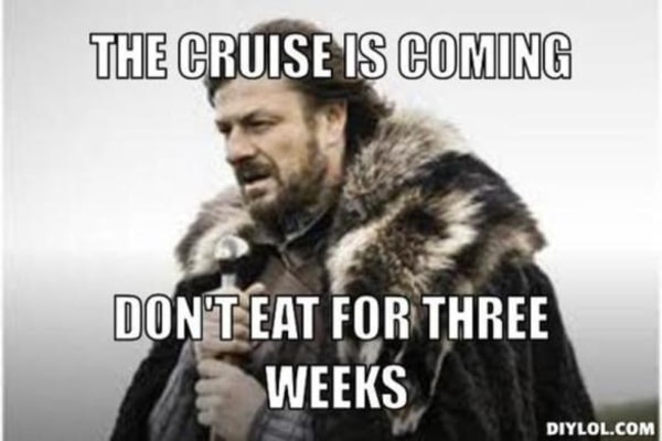 cruise food meme