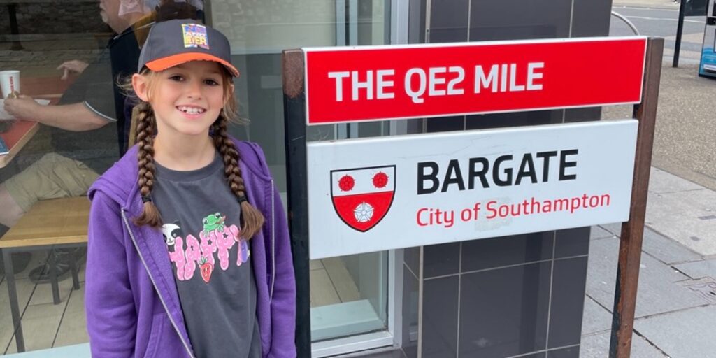 My daughter in Southampton before our cruise