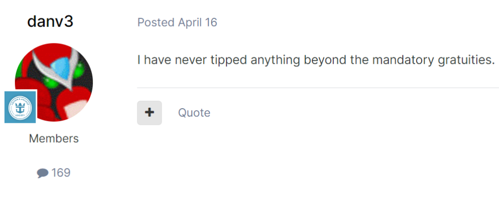 Waiter tip