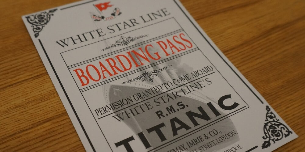 titanic boarding pass
