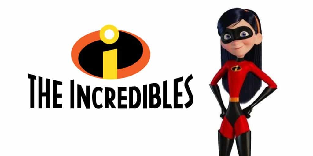 Violet Parr Disney character staring with letter V