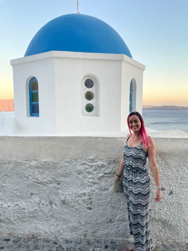 me in Santorini